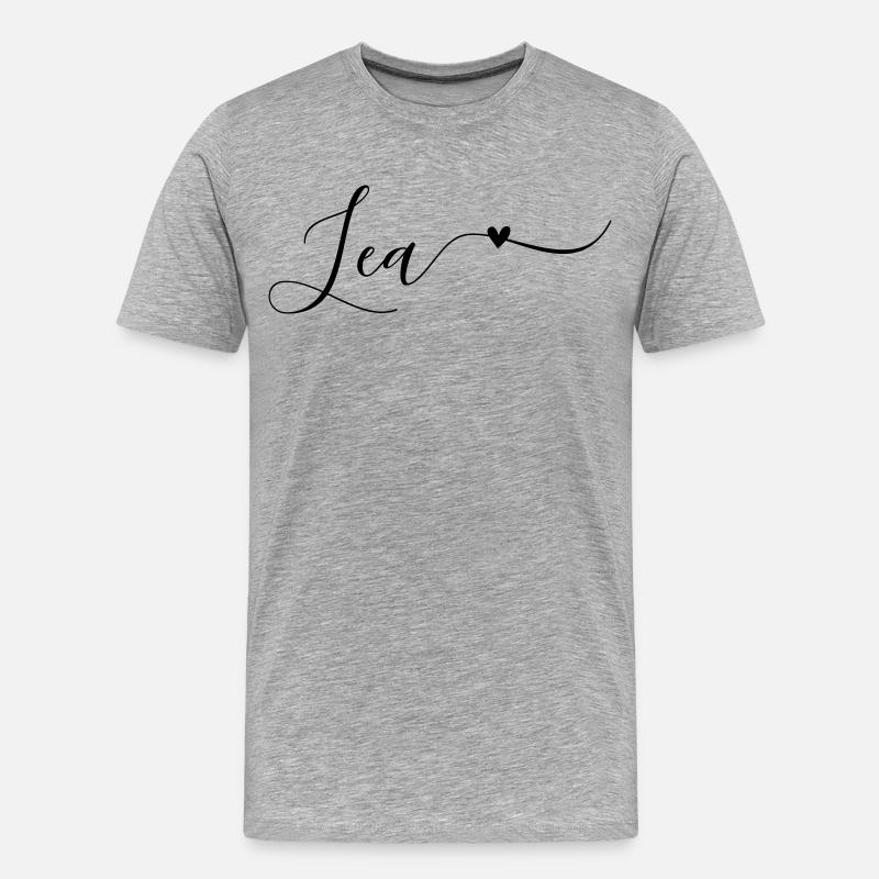Lea Name Vorname Dekorativ - Männer Premium Bio T-Shirt - Grau meliert