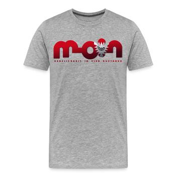 Moin - Männer Premium Bio T-Shirt - Grau meliert - Vorne - Damien (186cm)
