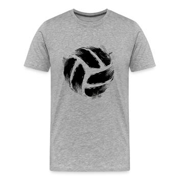 Joueur de volleyball | Cadeaux de joueur d'équipe de volleyball - T-shirt bio Premium Homme - gris chiné - Devant - Damien (186cm)