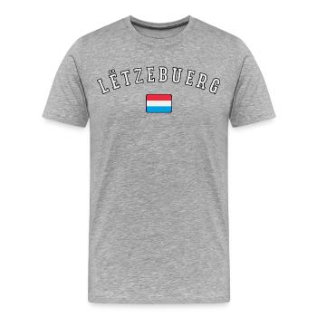 Drapeau du Luxembourg - T-shirt bio Premium Homme - gris chiné - Devant - Damien (186cm)