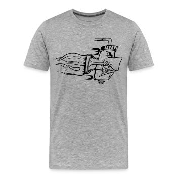 Tune it! - Männer Premium Bio T-Shirt - Grau meliert - Vorne - Damien (186cm)