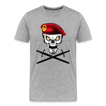 Parachutist -02 - T-shirt bio Premium Homme - gris chiné - Devant - Damien (186cm)