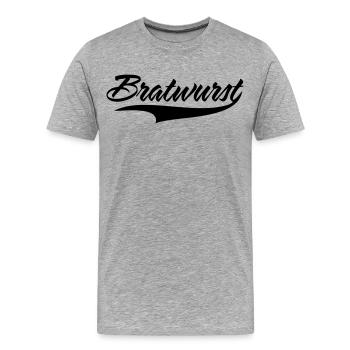 saucisse - T-shirt bio Premium Homme - gris chiné - Devant - Damien (186cm)