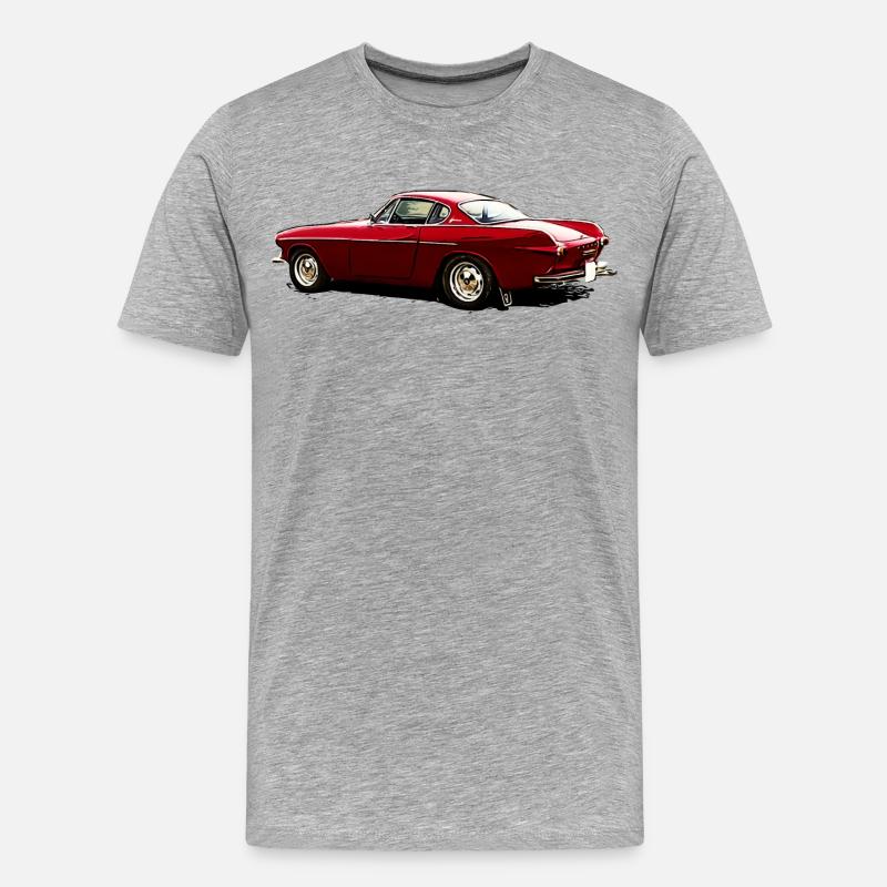 Oldtimer P1800 S - Männer Premium Bio T-Shirt - Grau meliert