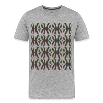 Criss Kreuz Design - Männer Premium Bio T-Shirt - Grau meliert - Vorne - Damien (186cm)
