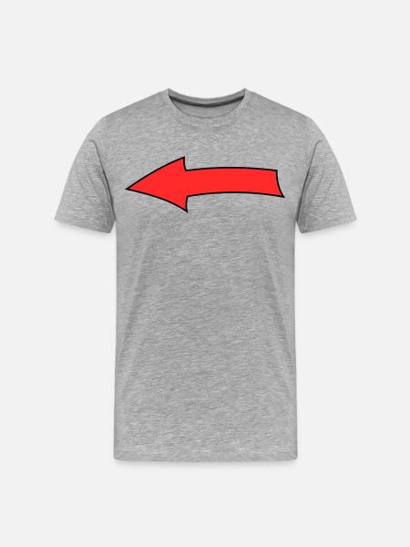 Pfeilbogen - Männer Premium Bio T-Shirt - Grau meliert