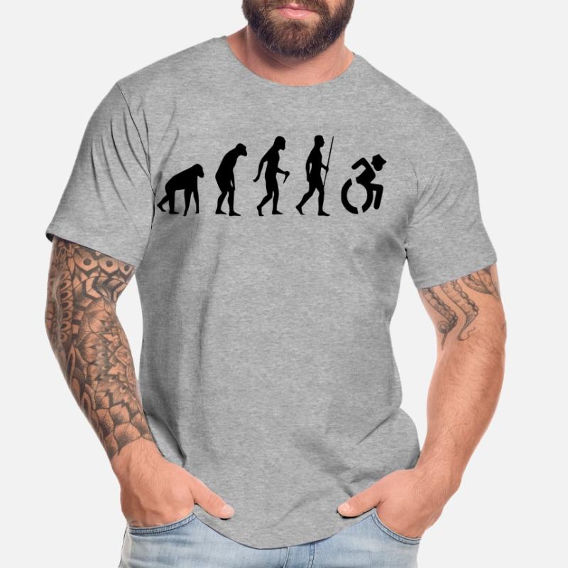 Evolution Rollstuhl. Die Rollstuhl-Evolution * Männer Premium Bio T-Shirt