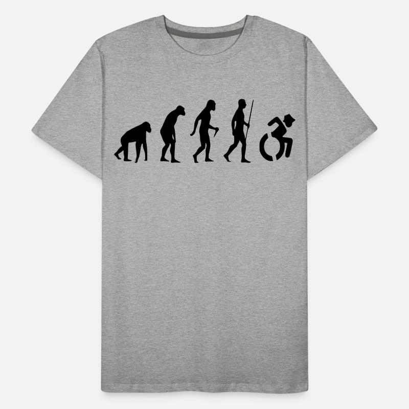 Evolution Rollstuhl. Die Rollstuhl-Evolution * Männer Premium Bio T-Shirt