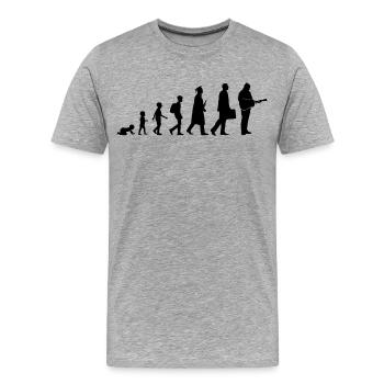 Développement du guitariste - T-shirt bio Premium Homme - gris chiné - Devant - Damien (186cm)