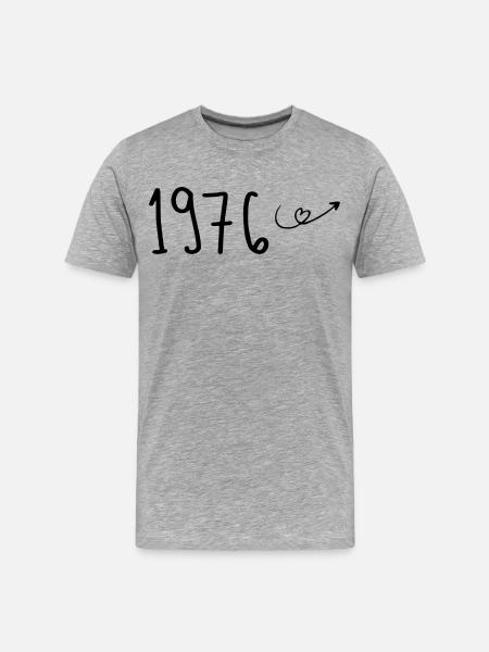 1976 Anniversary 1976 Retro 1976 - Men's Premium Organic T-Shirt - heather grey
