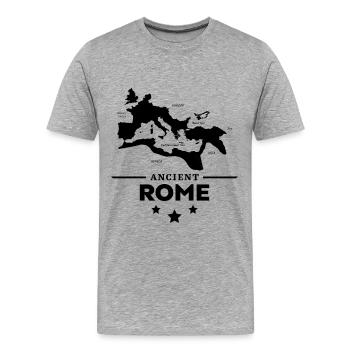 Empire romain - T-shirt bio Premium Homme - gris chiné - Devant - Damien (186cm)