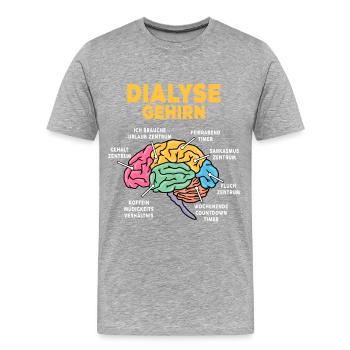 Dialyse - Männer Premium Bio T-Shirt - Grau meliert - Vorne - Damien (186cm)