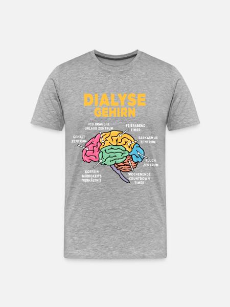 Dialyse - Männer Premium Bio T-Shirt - Grau meliert