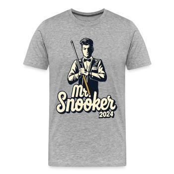 Mr. Snooker Pool Billiards Joueur de snooker - T-shirt bio Premium Homme - gris chiné - Devant - Damien (186cm)