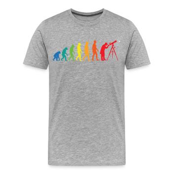 Astronomie de l’évolution – Conception de télescopes spatiaux - T-shirt bio Premium Homme - gris chiné - Devant - Damien (186cm)