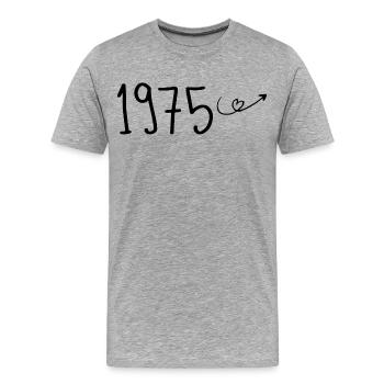 1975 Anniversary 1975 Retro 1975 - Men's Premium Organic T-Shirt - heather grey - Front - Damien (186cm)