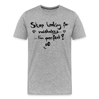 Amour-propre - T-shirt bio Premium Homme - gris chiné - Devant - Damien (186cm)