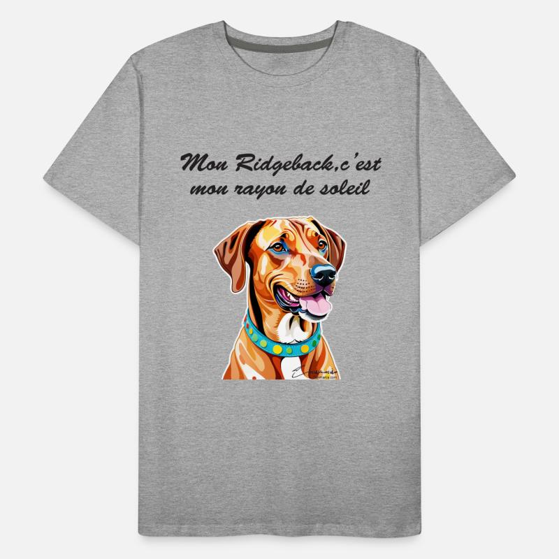 Rhodesian Ridgeback rayon de soleil T-shirt bio Premium Homme