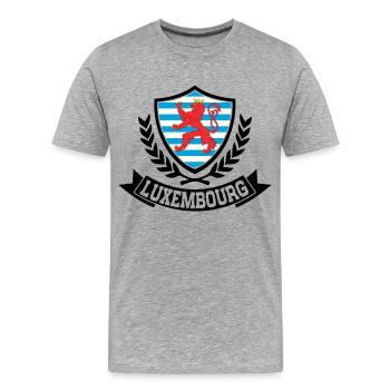 Luxembourg - Men's Premium Organic T-Shirt - heather grey - Front - Damien (186cm)