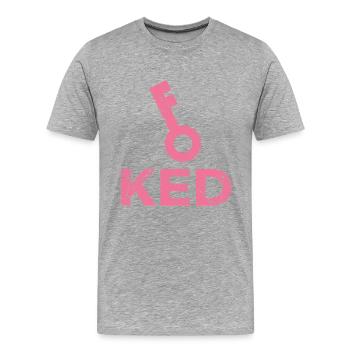 Pair - Men's Premium Organic T-Shirt - heather grey - Front - Damien (186cm)