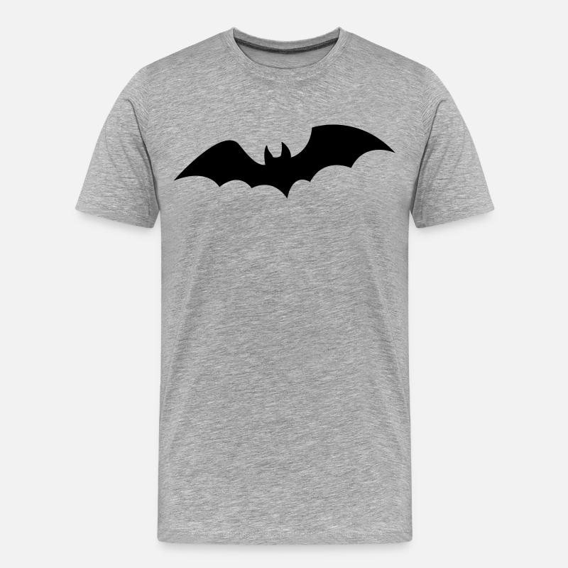 Fledermaus - Männer Premium Bio T-Shirt - Grau meliert