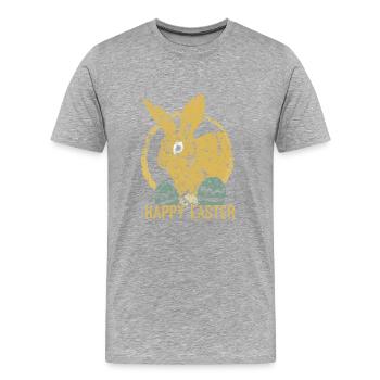 Ostern - Männer Premium Bio T-Shirt - Grau meliert - Vorne - Damien (186cm)