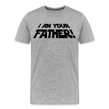 i am your father - Men's Premium Organic T-Shirt - heather grey - Front - Damien (186cm)