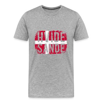 Hvide Sande, Westjütland, Dänemark, Nordsee - Männer Premium Bio T-Shirt - Grau meliert - Vorne - Damien (186cm)