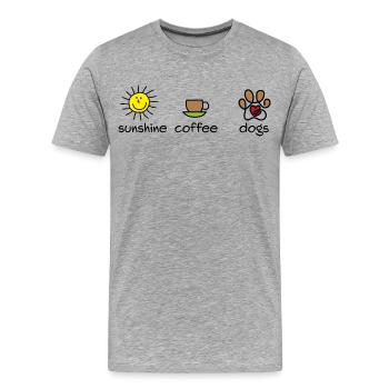 Lustige Designs für Hundefreunde - Männer Premium Bio T-Shirt - Grau meliert - Vorne - Damien (186cm)