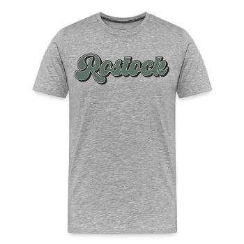 Rostock - T-shirt bio Premium Homme - gris chiné - Devant - Damien (186cm)