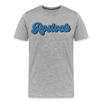 Rostock - T-shirt bio Premium Homme - gris chiné - Devant - Damien (186cm)
