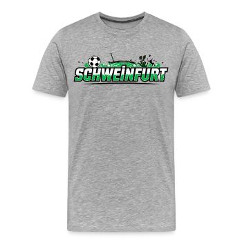 Schweinfurt Fussball Fanartikel Fußball Fan - Männer Premium Bio T-Shirt - Grau meliert - Vorne - Damien (186cm)