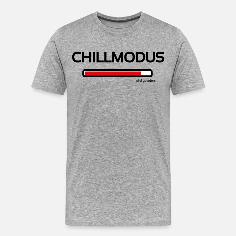 Chillmodus - heute wird nur noch ausgeruht - Männer Premium Bio T-Shirt - Grau meliert
