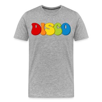 Discothèque - T-shirt bio Premium Homme - gris chiné - Devant - Damien (186cm)