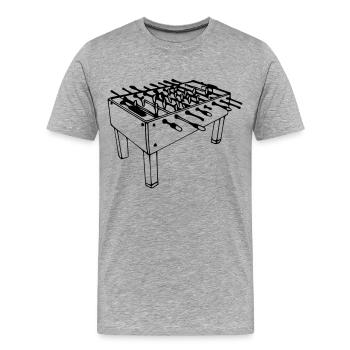 Kicker - Männer Premium Bio T-Shirt - Grau meliert - Vorne - Damien (186cm)