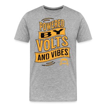 E-Auto Elektroauto - Männer Premium Bio T-Shirt - Grau meliert - Vorne - Damien (186cm)