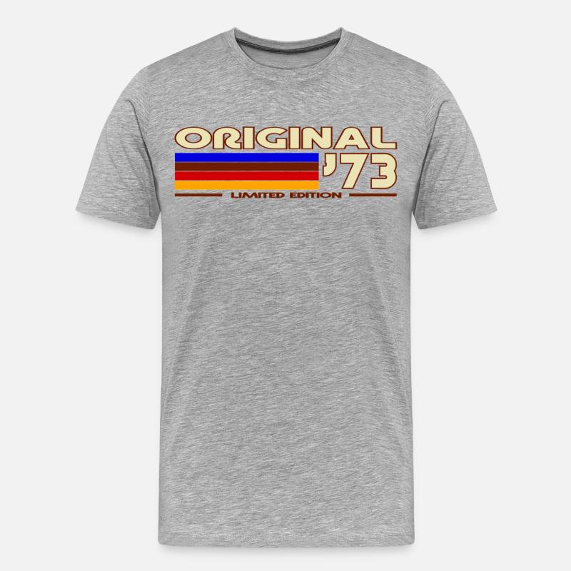 1973 - Männer Premium Bio T-Shirt - Grau meliert