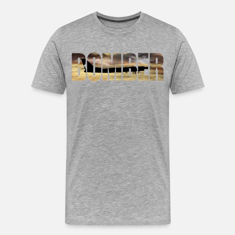 Blouson aviateur Tu-95 - T-shirt bio Premium Homme - gris chiné