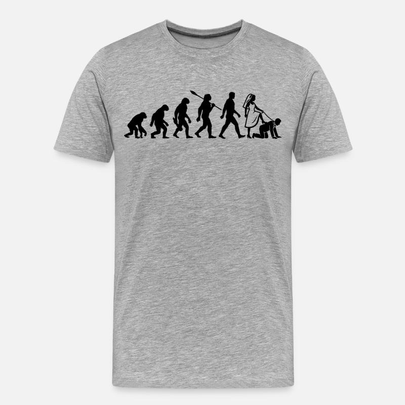 Enterrement de vie de garçon Evolution - T-shirt bio Premium Homme - gris chiné