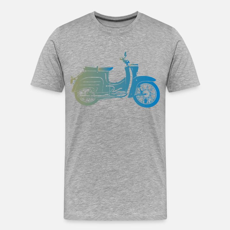 Simson Schwalbe KR51 - Männer Premium Bio T-Shirt - Grau meliert