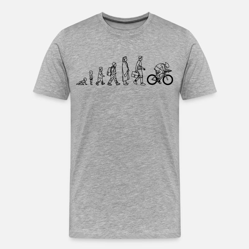 Entwicklung eines Radfahrers - Männer Premium Bio T-Shirt - Grau meliert