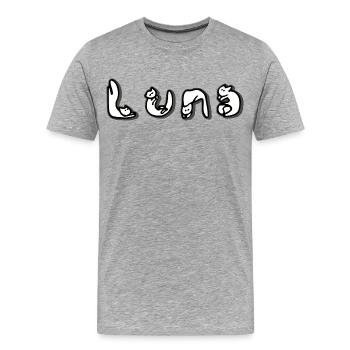 Luna - T-shirt bio Premium Homme - gris chiné - Devant - Damien (186cm)
