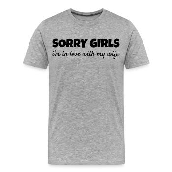 Forgive Husband Pride Proof of Love Romantic - Men's Premium Organic T-Shirt - heather grey - Front - Damien (186cm)