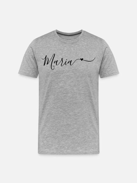 Maria Prénom Décoratif - T-shirt bio Premium Homme - gris chiné