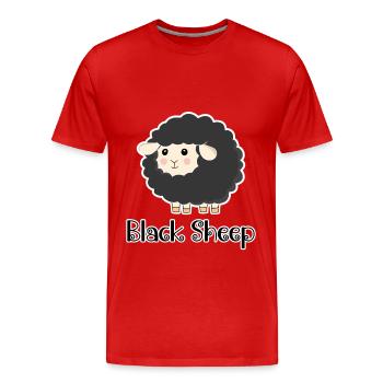 Black Sheep - Men's Premium Organic T-Shirt - red - Front - Damien (186cm)