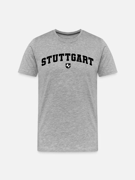 Stuttgart  - Männer Premium Bio T-Shirt - Grau meliert