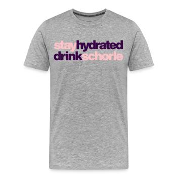 Stay hydrated - drink spritzer - Men's Premium Organic T-Shirt - heather grey - Front - Damien (186cm)