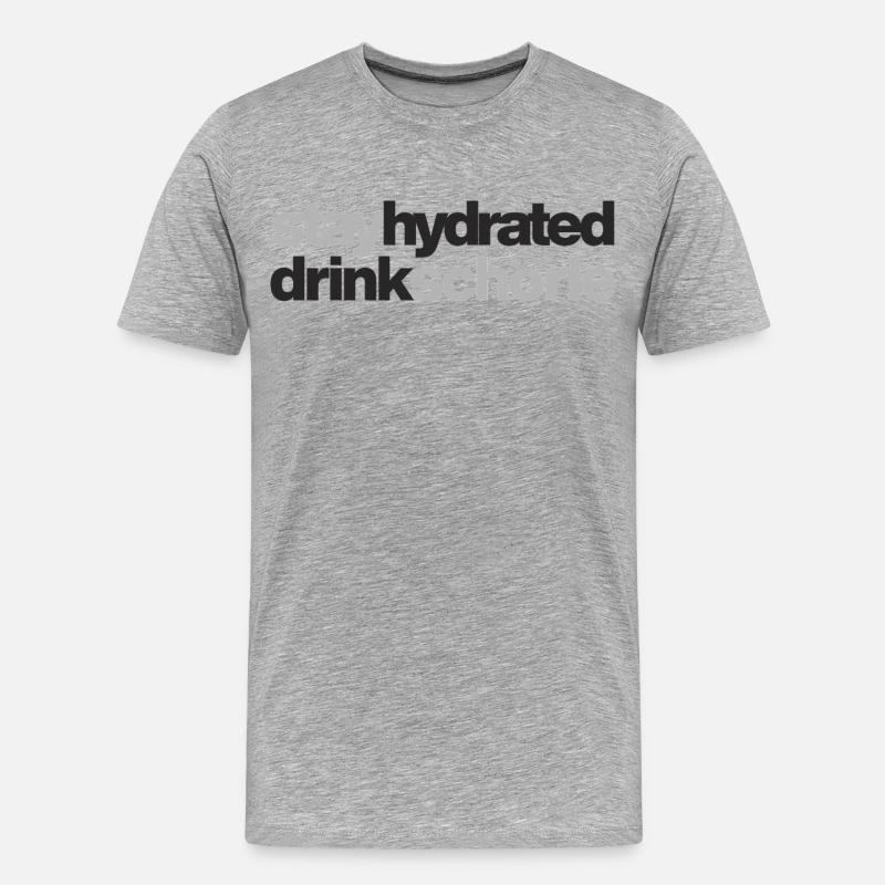 stay hydrated - drink schorle - Männer Premium Bio T-Shirt - Grau meliert
