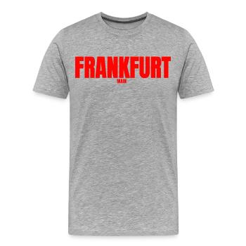 Francfort-sur-le-Main - T-shirt bio Premium Homme - gris chiné - Devant - Damien (186cm)