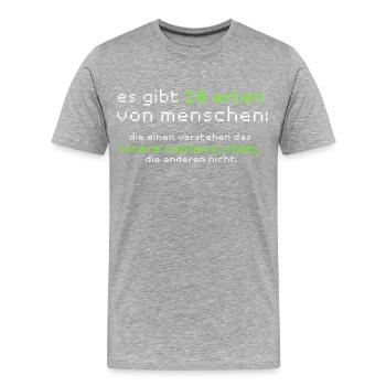 Informatik Informatiker Humor Geschenk - Männer Premium Bio T-Shirt - Grau meliert - Vorne - Damien (186cm)